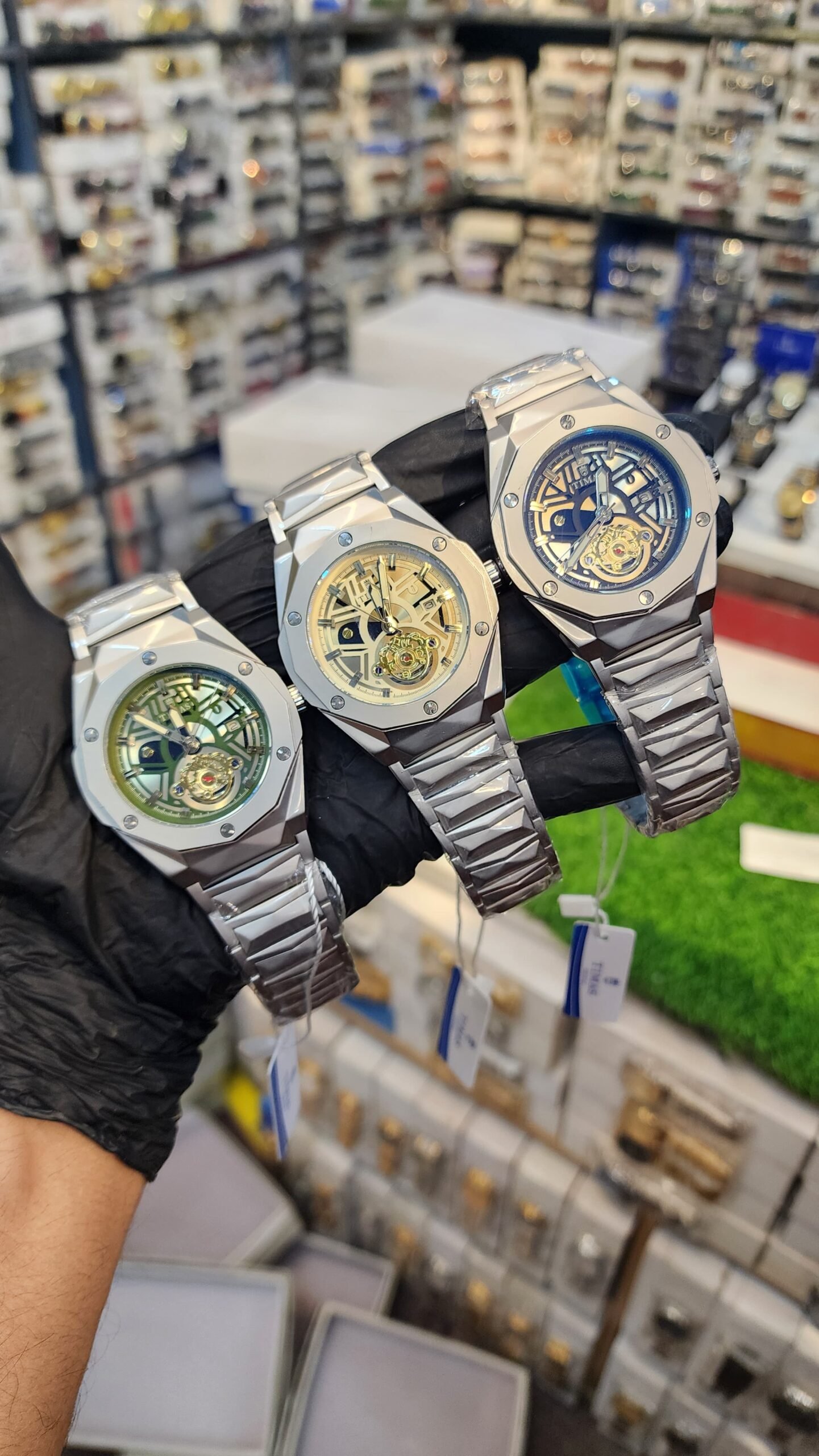 Luxury Skeleton Dial Stainless Steel Watch (Premium Edition)