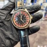 Classic Roulette Style Dial Leather Strap Watch (Luxury Edition)