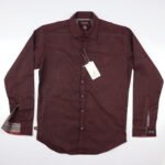 👔 Five Zero Men's Casual Shirt — Maroon / Burgundy