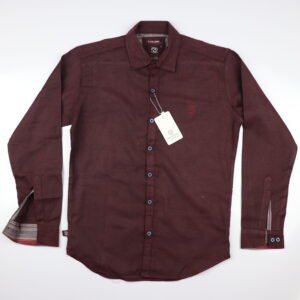 👔 Five Zero Men's Casual Shirt — Maroon / Burgundy